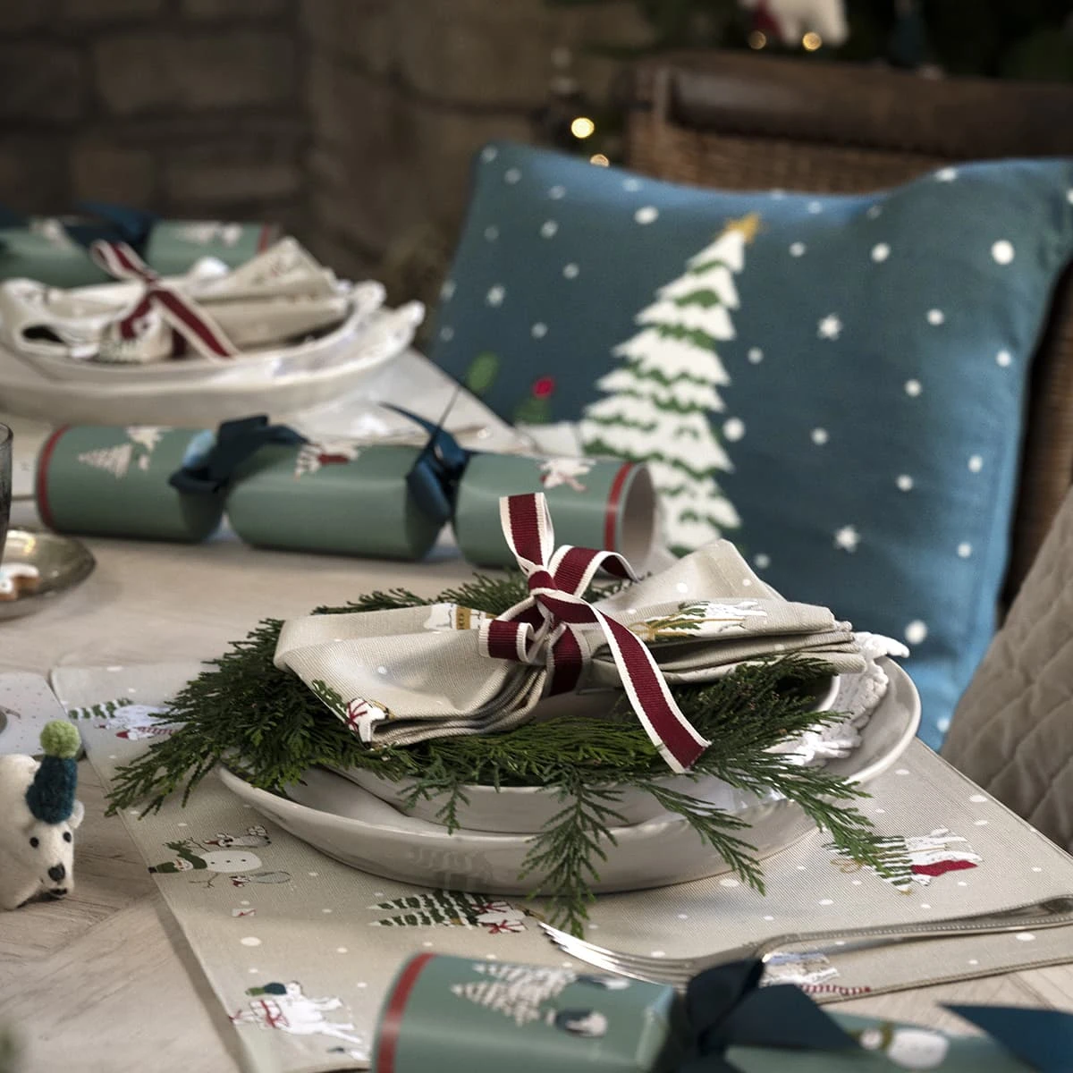 Snow Season Fabric Placemats (Set Of 2) - Image 12