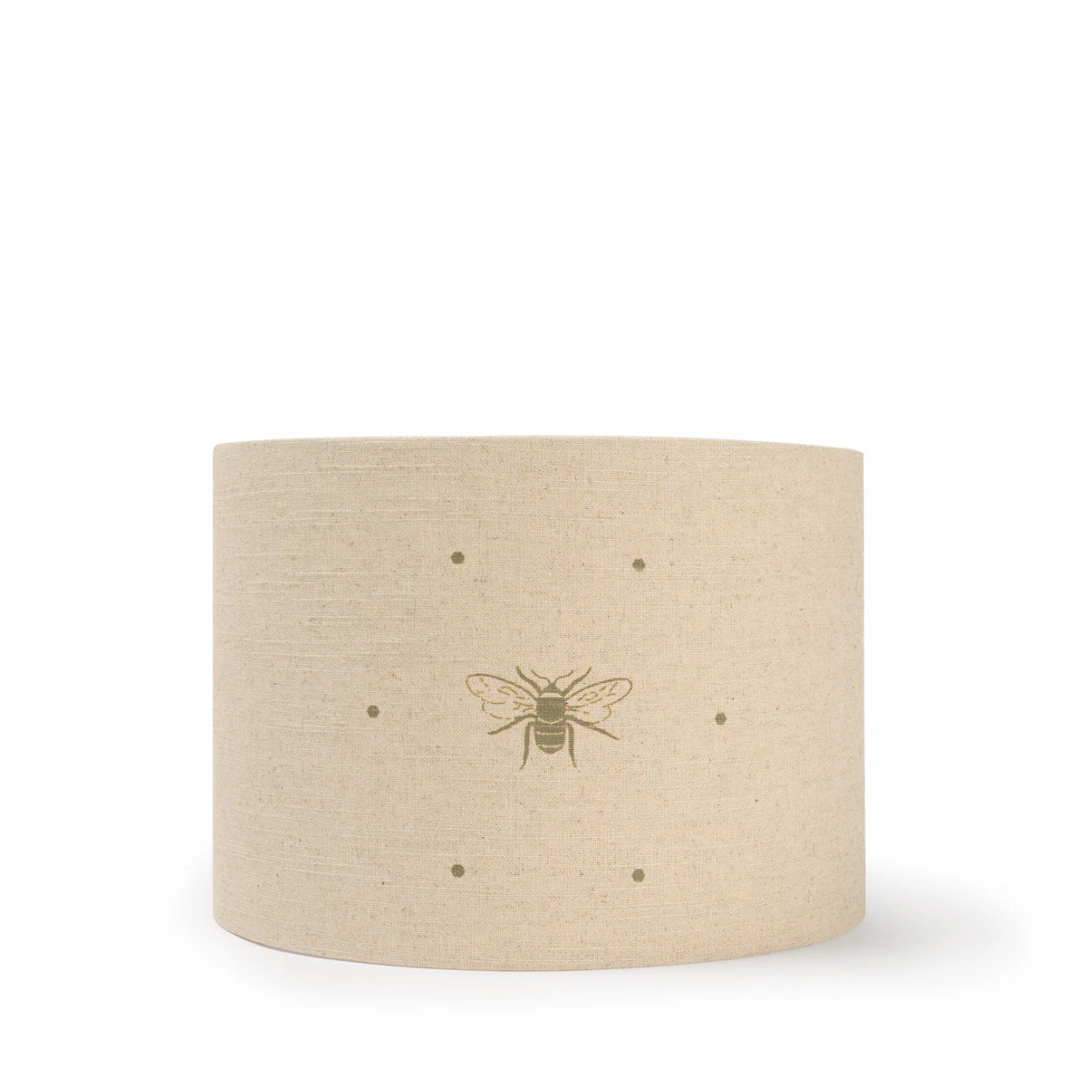 Bees Grey Green Linen Blend Lampshade - Image 2