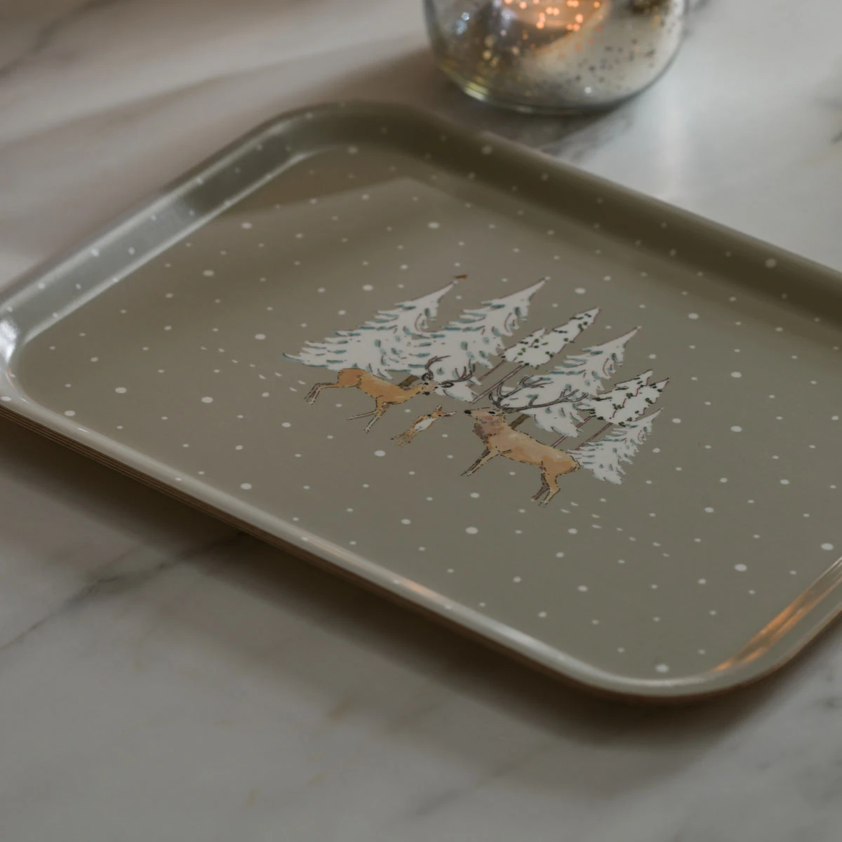 Christmas Stags Serving Tray - Small - Image 2