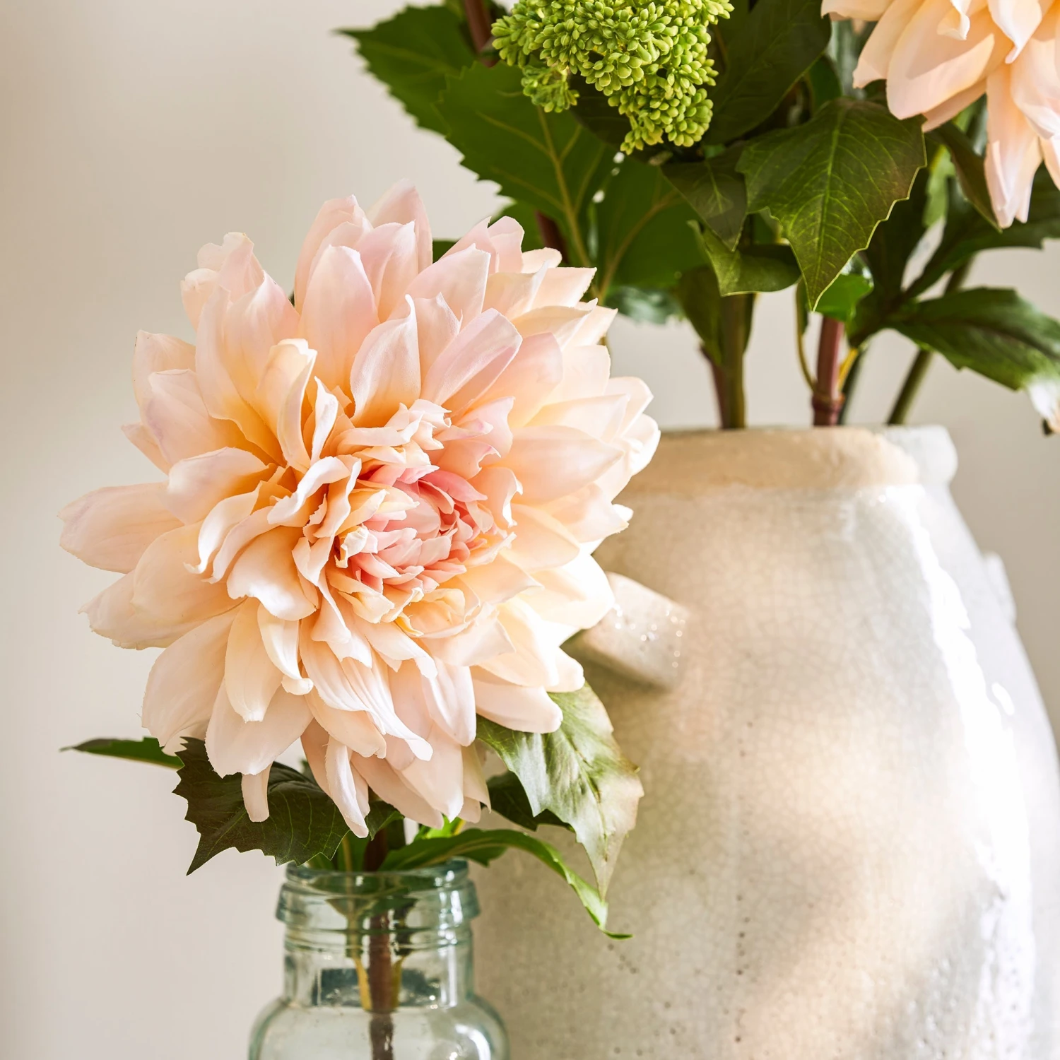 Faux Dahlia - Café Au Lait - Image 2