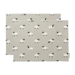 Sheep Fabric Placemats (Set Of 2)