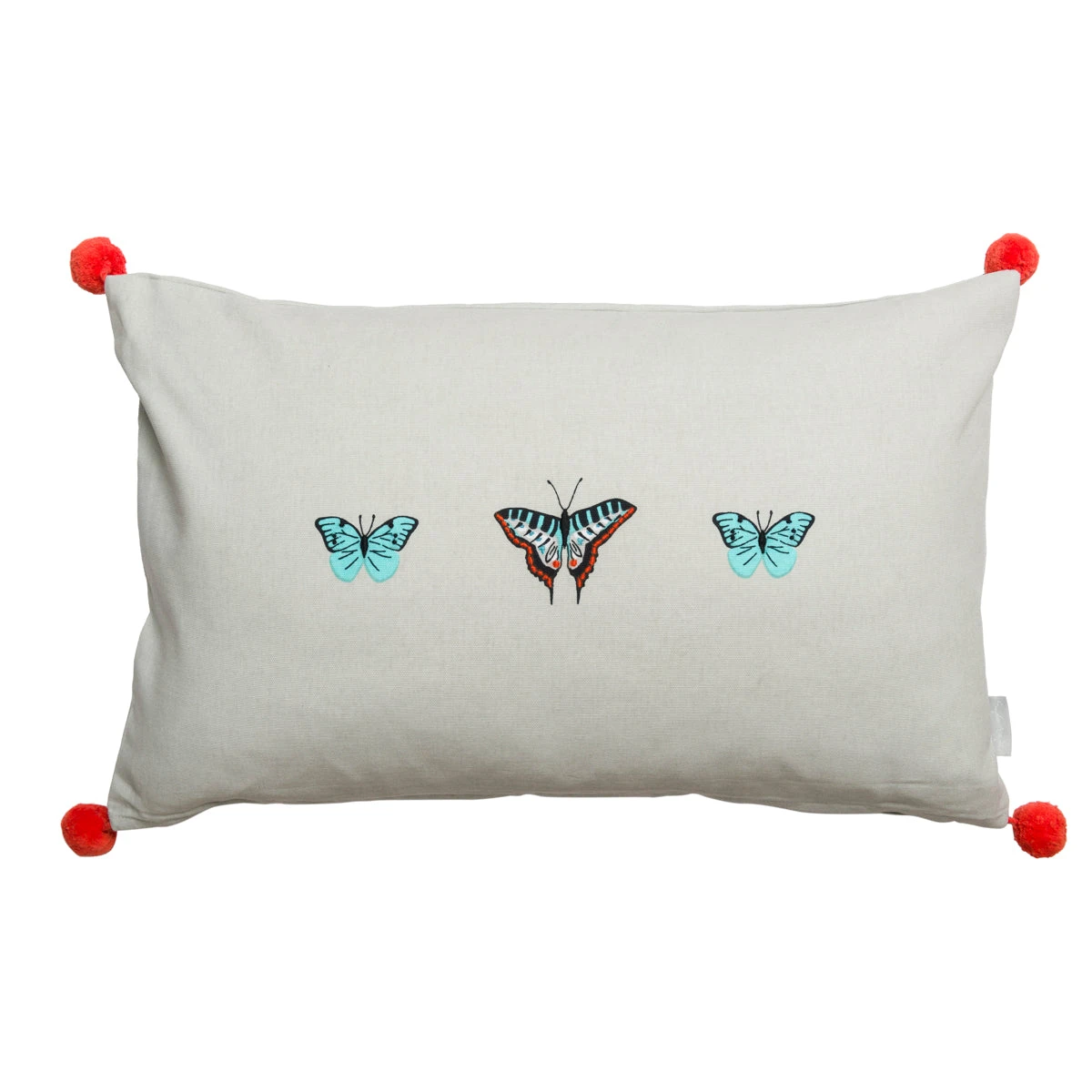 Butterflies Embroidered Cushion