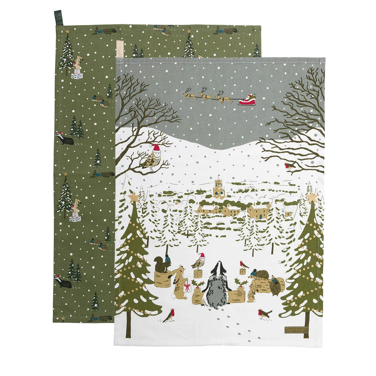 Festive Forest Tea Towel (Set Of 2)