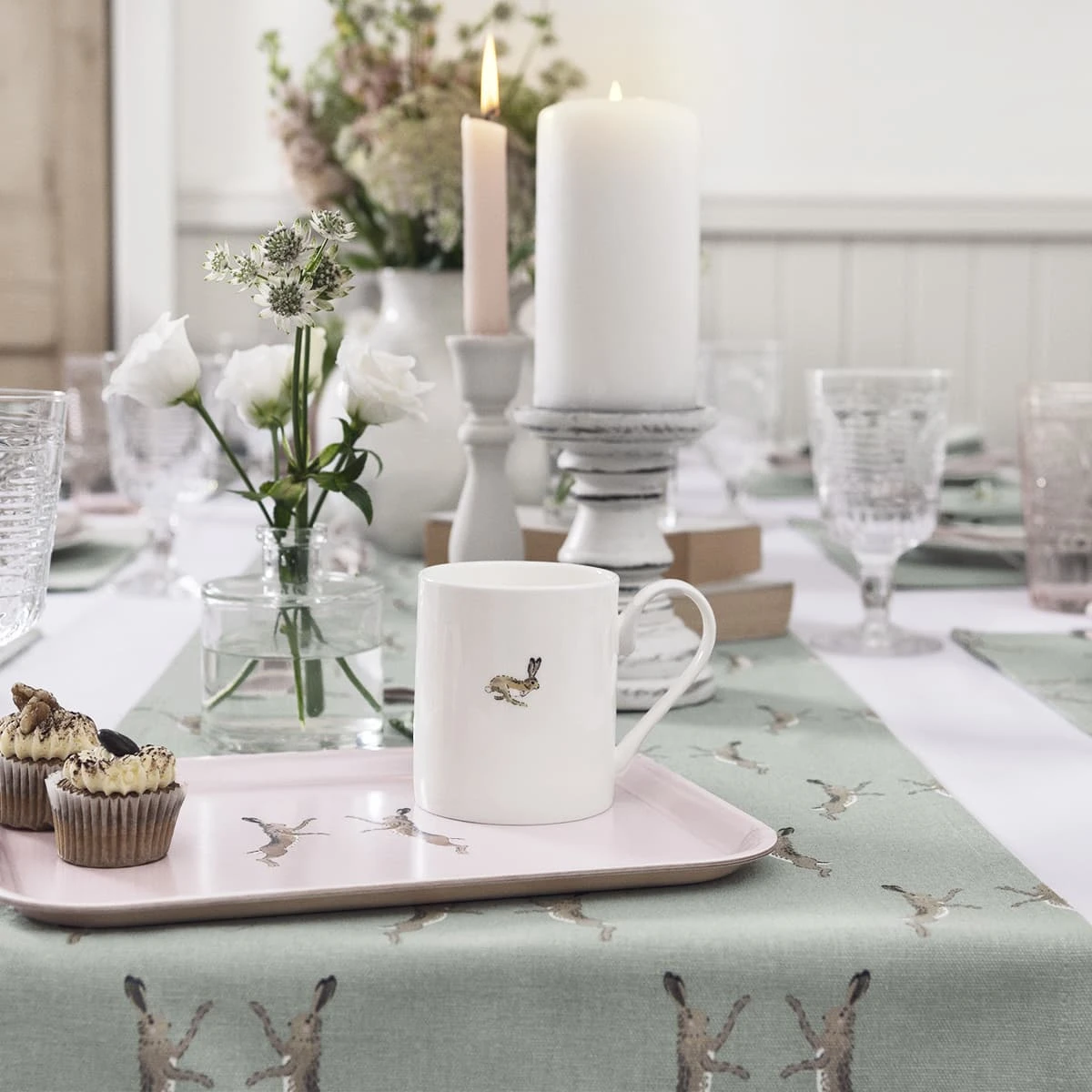 Boxing Hares Serving Tray - Small - Image 6