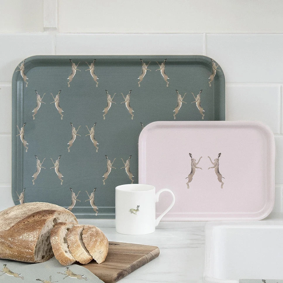 Boxing Hares Serving Tray - Small - Image 2