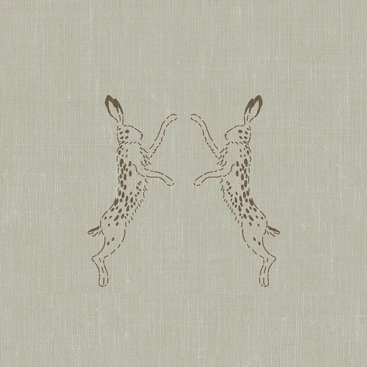 Boxing Hares Natural Made To Measure Curtains - Image 2