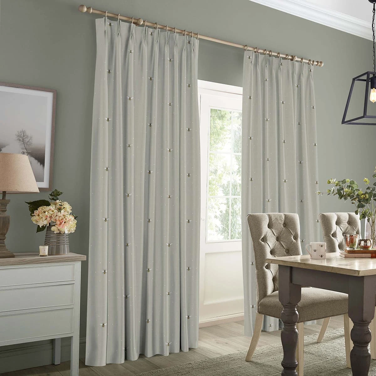 Bees Soft Linen Made To Measure Curtains - Image 3