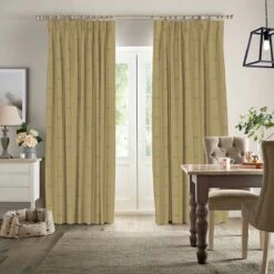 Dragonfly Ochre Made To Measure Curtains