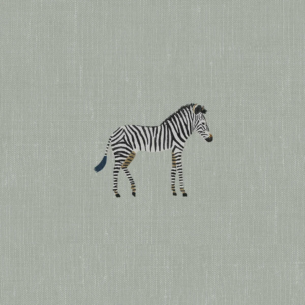 Zebra Soft Grey Blue Made To Measure Curtains - Image 2