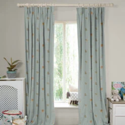 Bears Sage Green Made To Measure Curtains