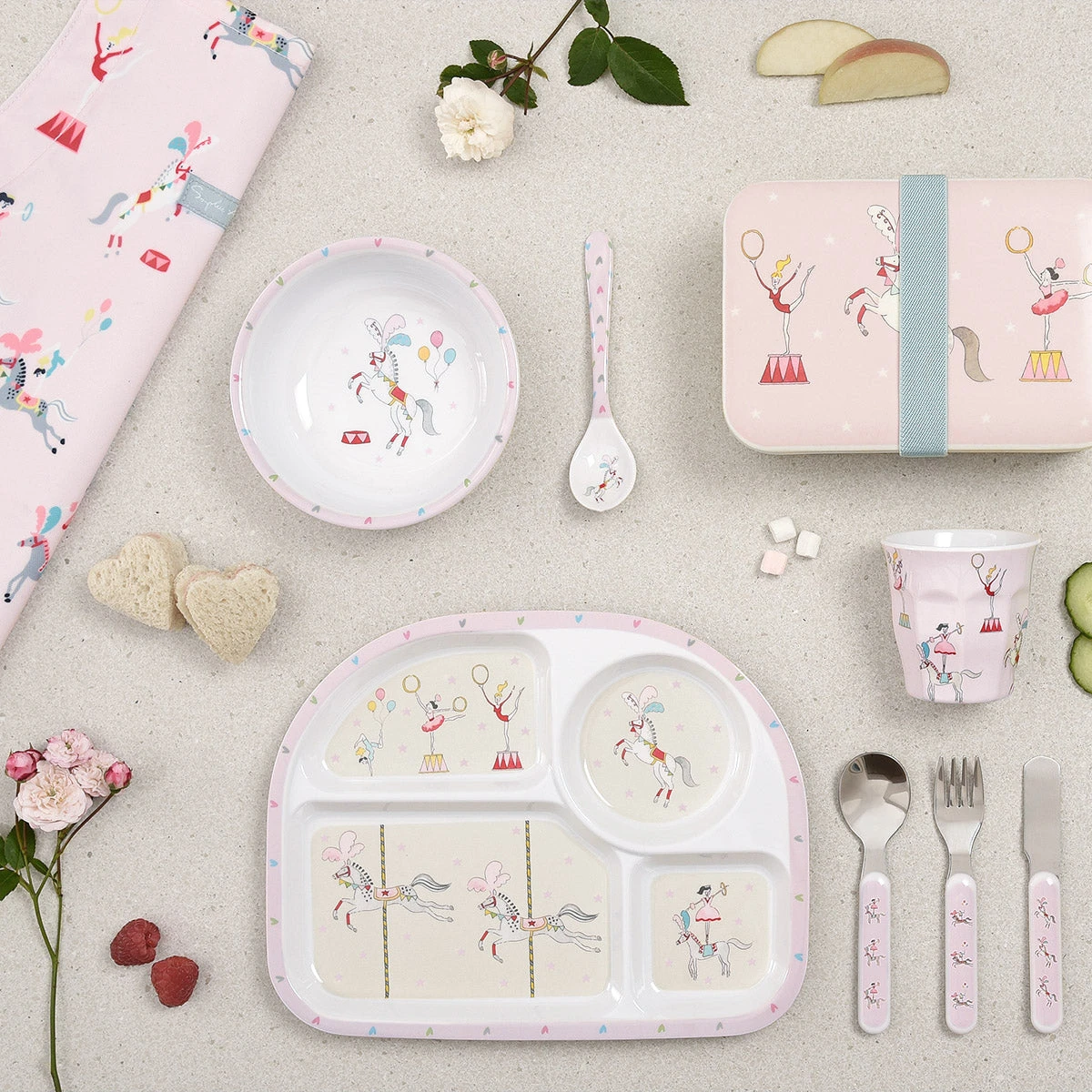 Fairground Ponies Childrens Melamine Divider Plate - Image 2