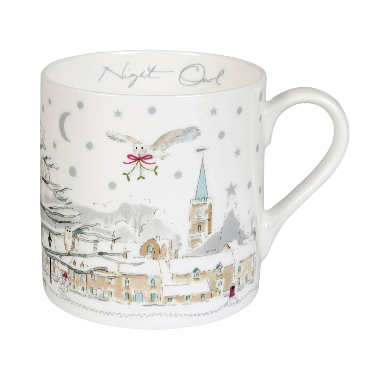 Night Owl Village Scene Mug - Image 5