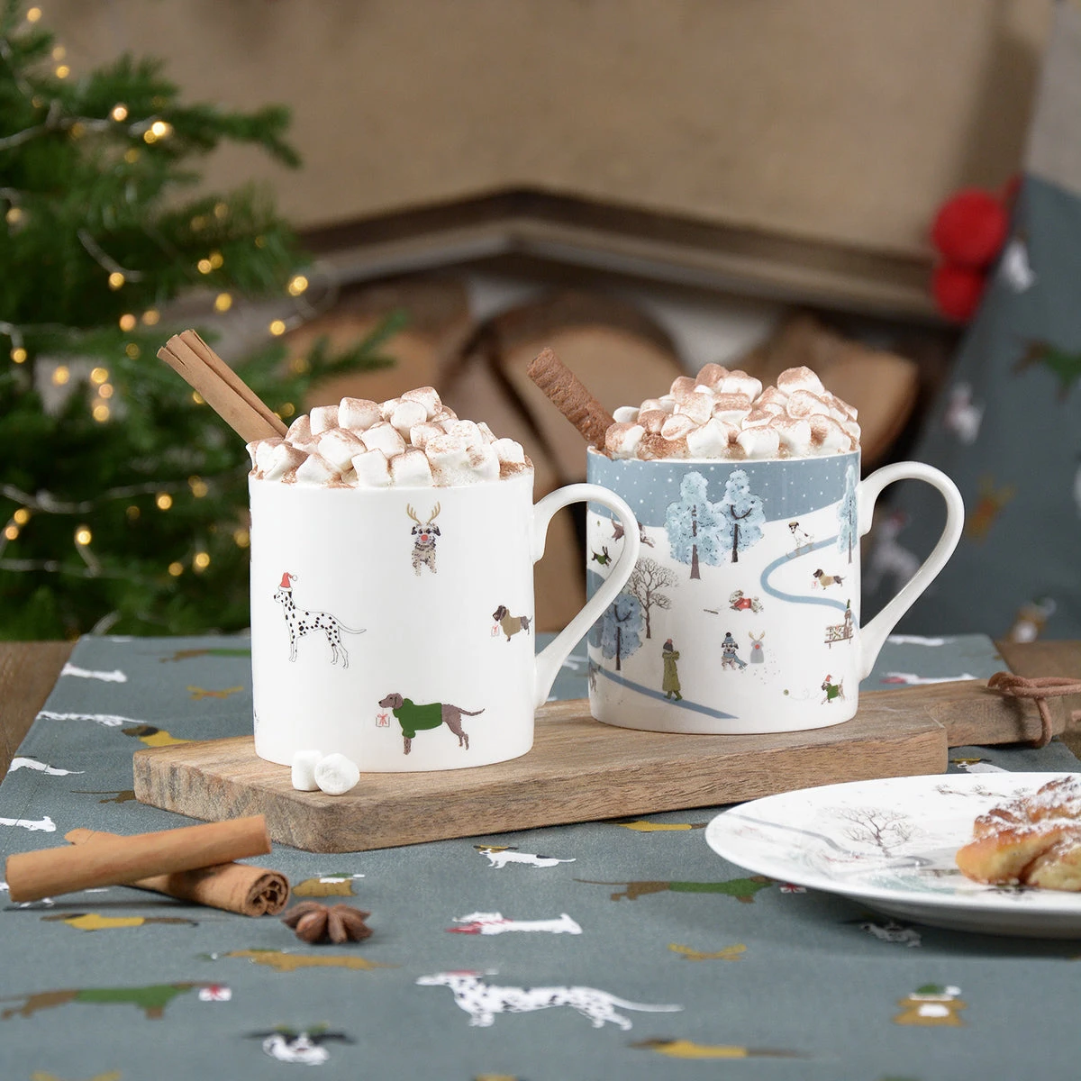 Christmas Dogs Scene Mug - Image 2