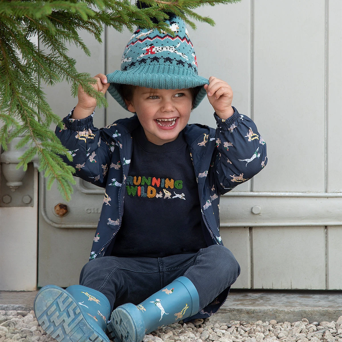 Running Dogs Kids Sweatshirt - Image 2