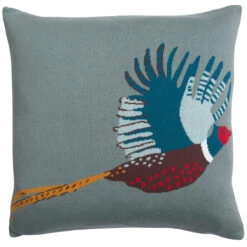 Pheasant Knitted Cushion