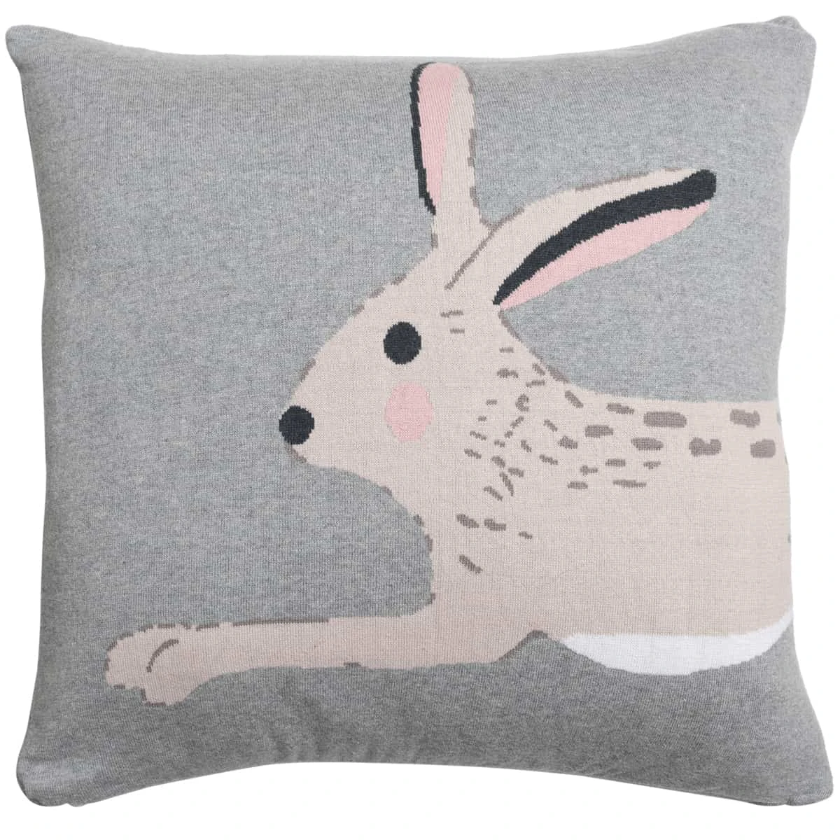 Hare Knitted Cushion - Image 2