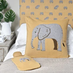 Elephant Knitted Cushion
