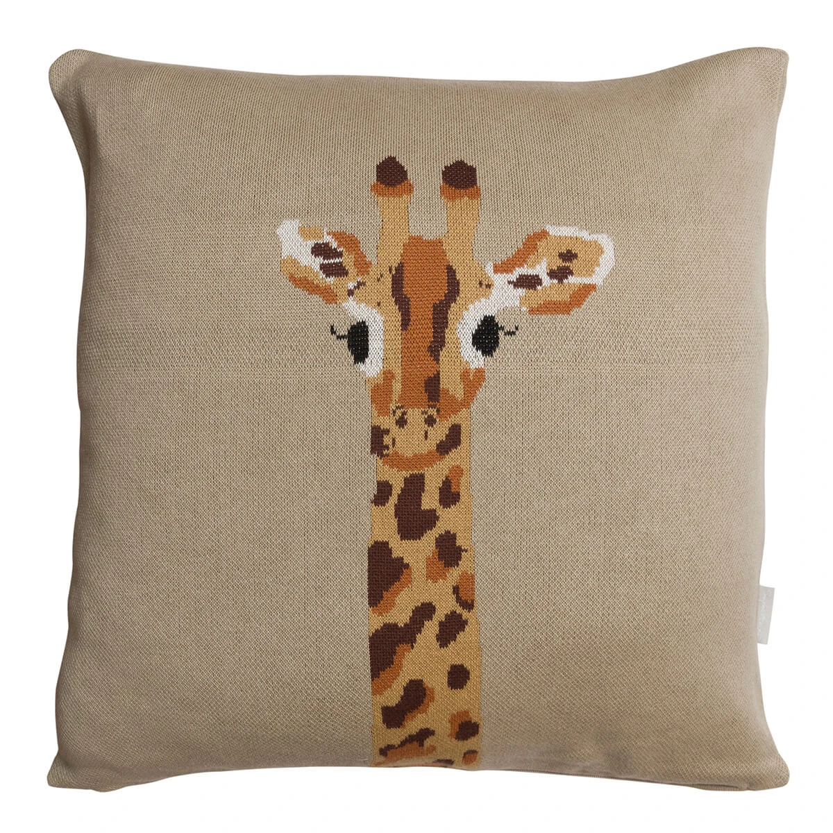 Giraffe Knitted Cushion