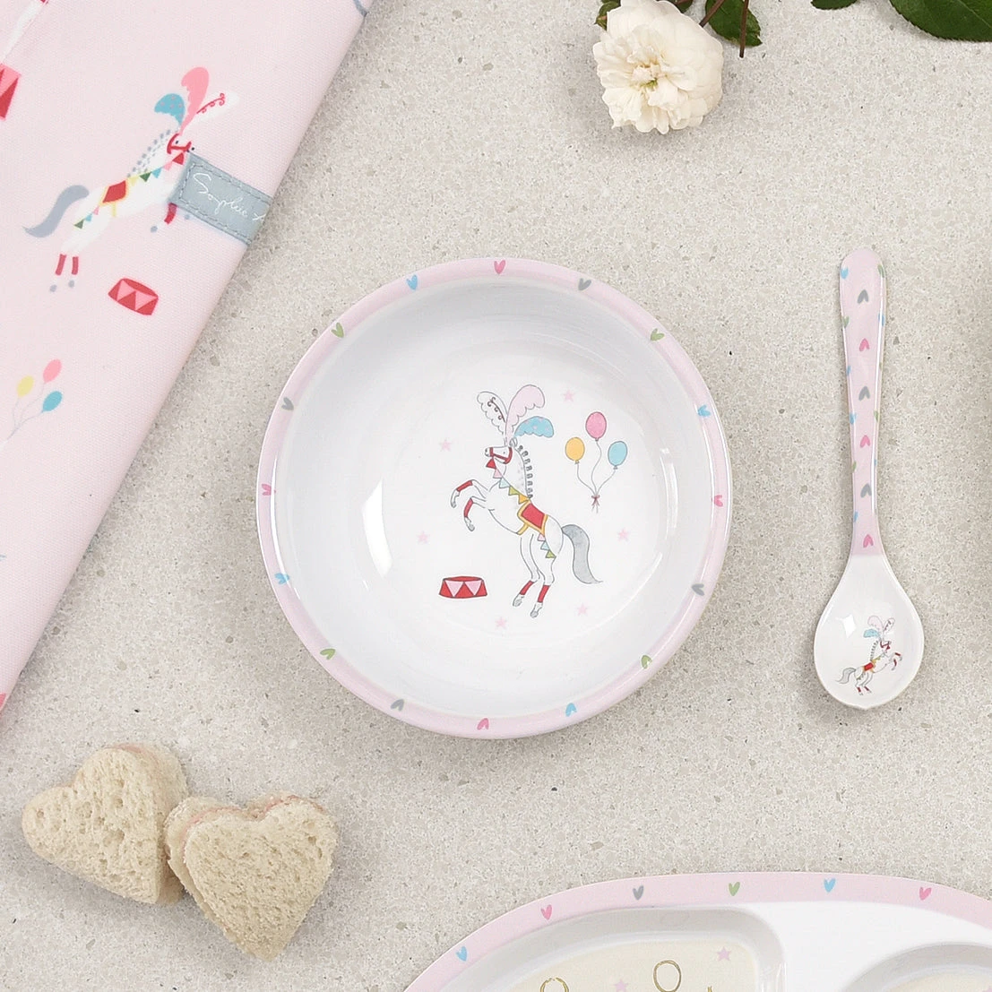 Fairground Ponies Childrens Melamine Bowl - Image 3
