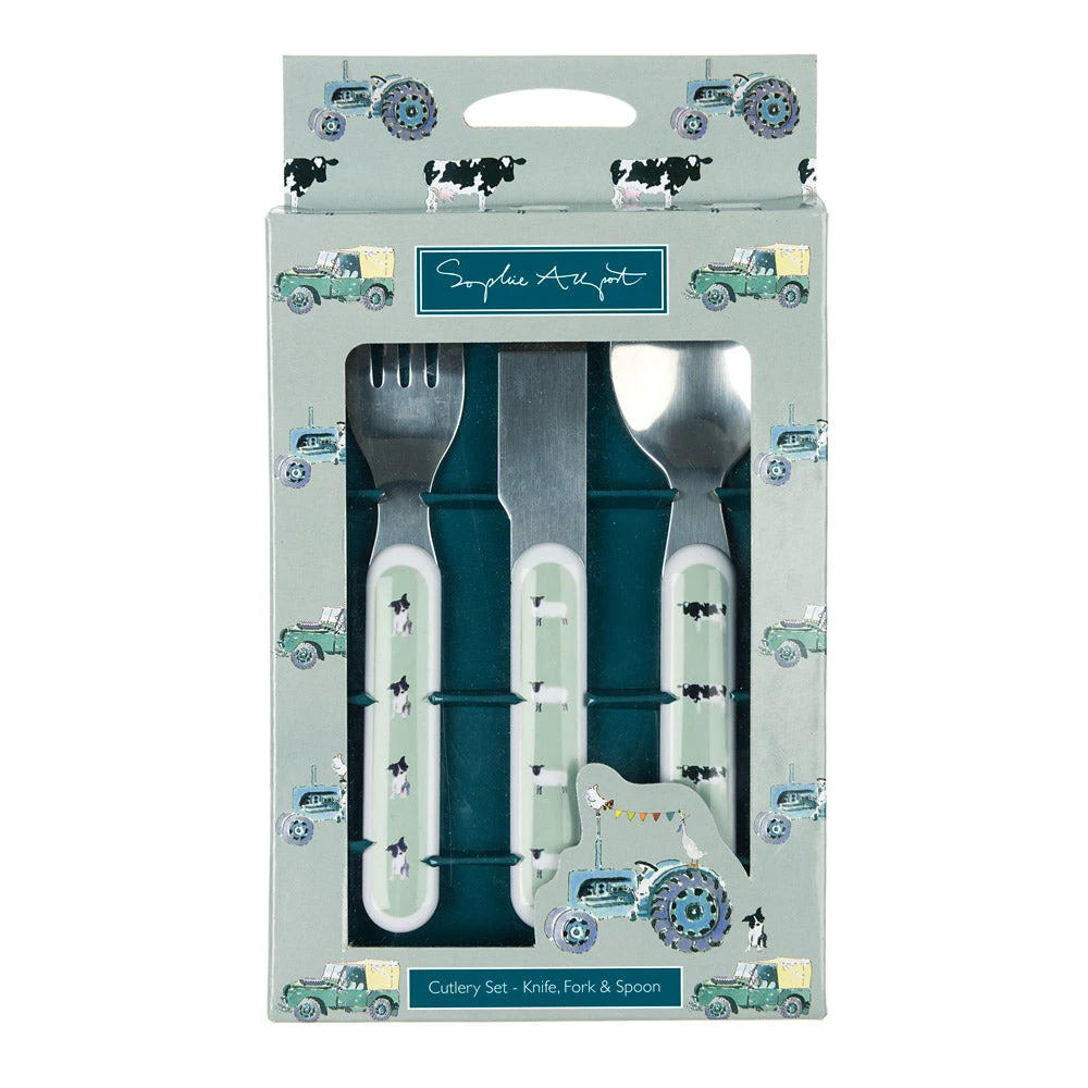 On The Farm Childrens Melamine Cutlery Set