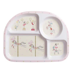 Fairground Ponies Childrens Melamine Divider Plate