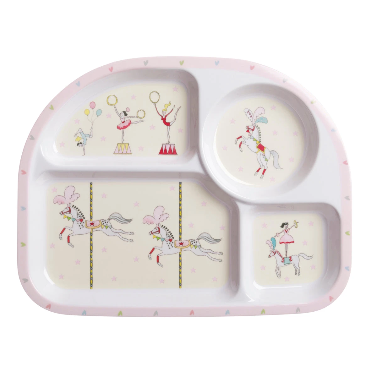 Fairground Ponies Childrens Melamine Divider Plate