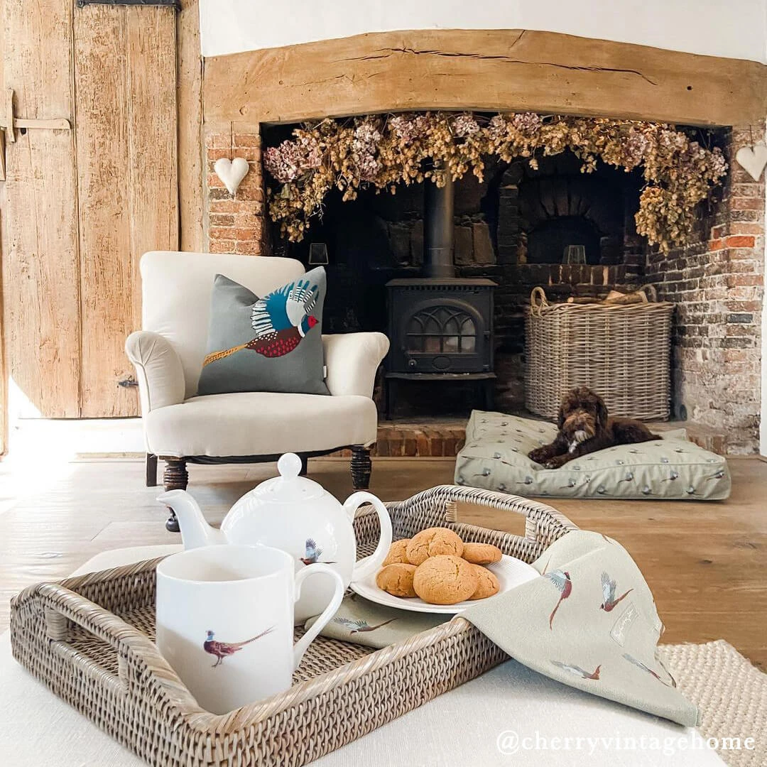 Pheasant Knitted Cushion - Image 2