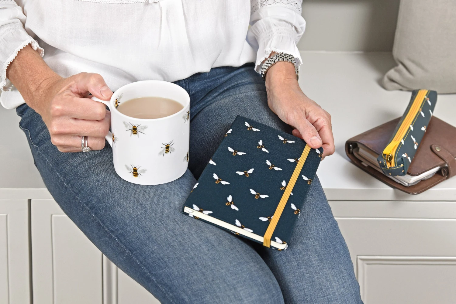 Bees B6 Fabric Notebook - Image 2