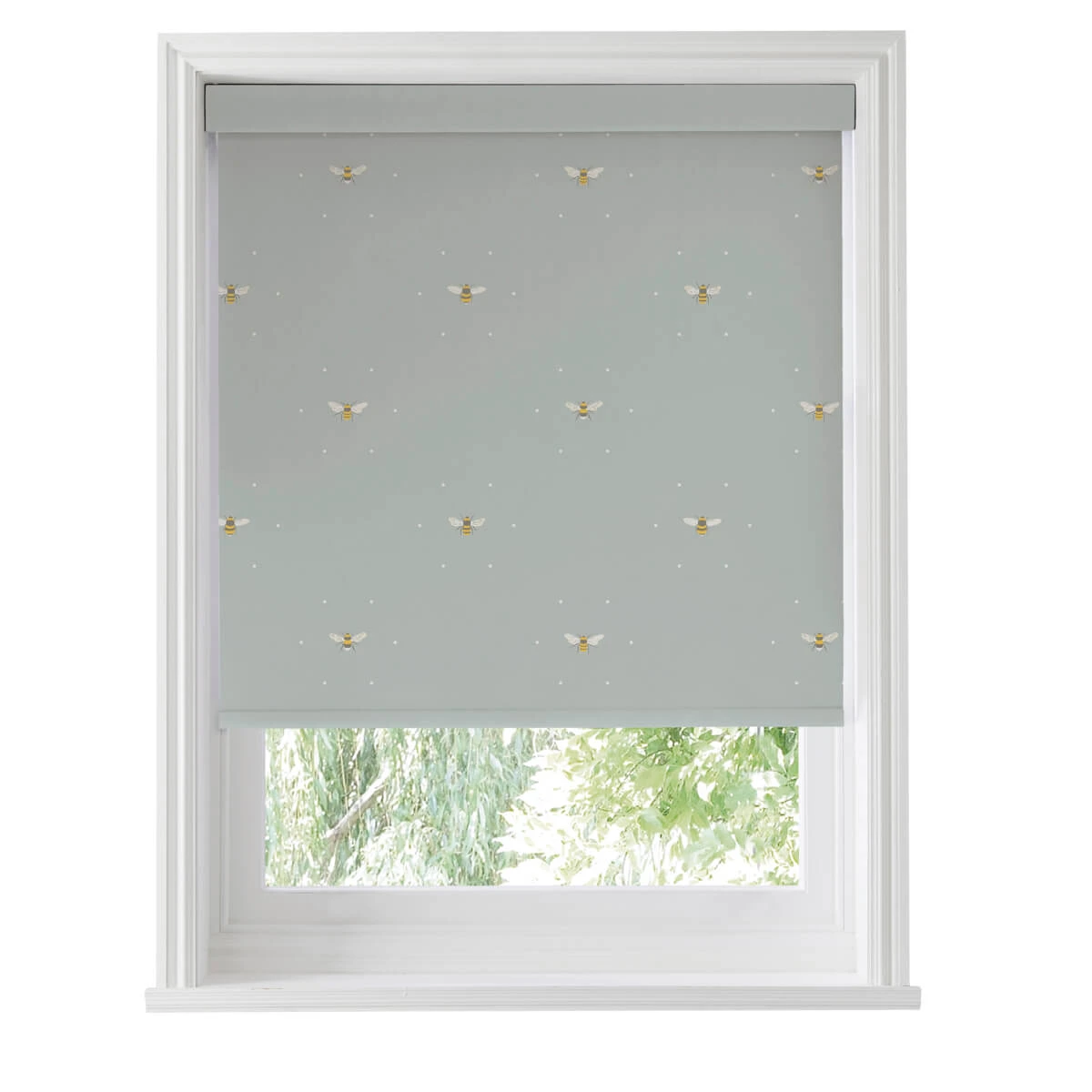 Bees Pale Slate Made To Measure Roller Blind - Image 4