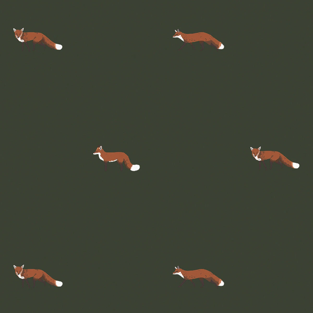 Foxes Forest Green Made To Measure Roller Blind - Image 2