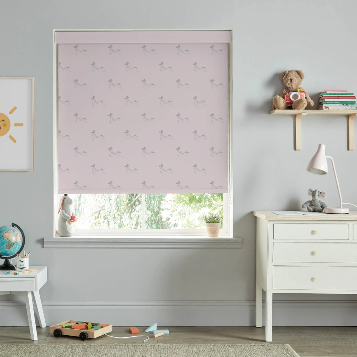 Fairground Ponies Soft Pink Made To Measure Roller Blind