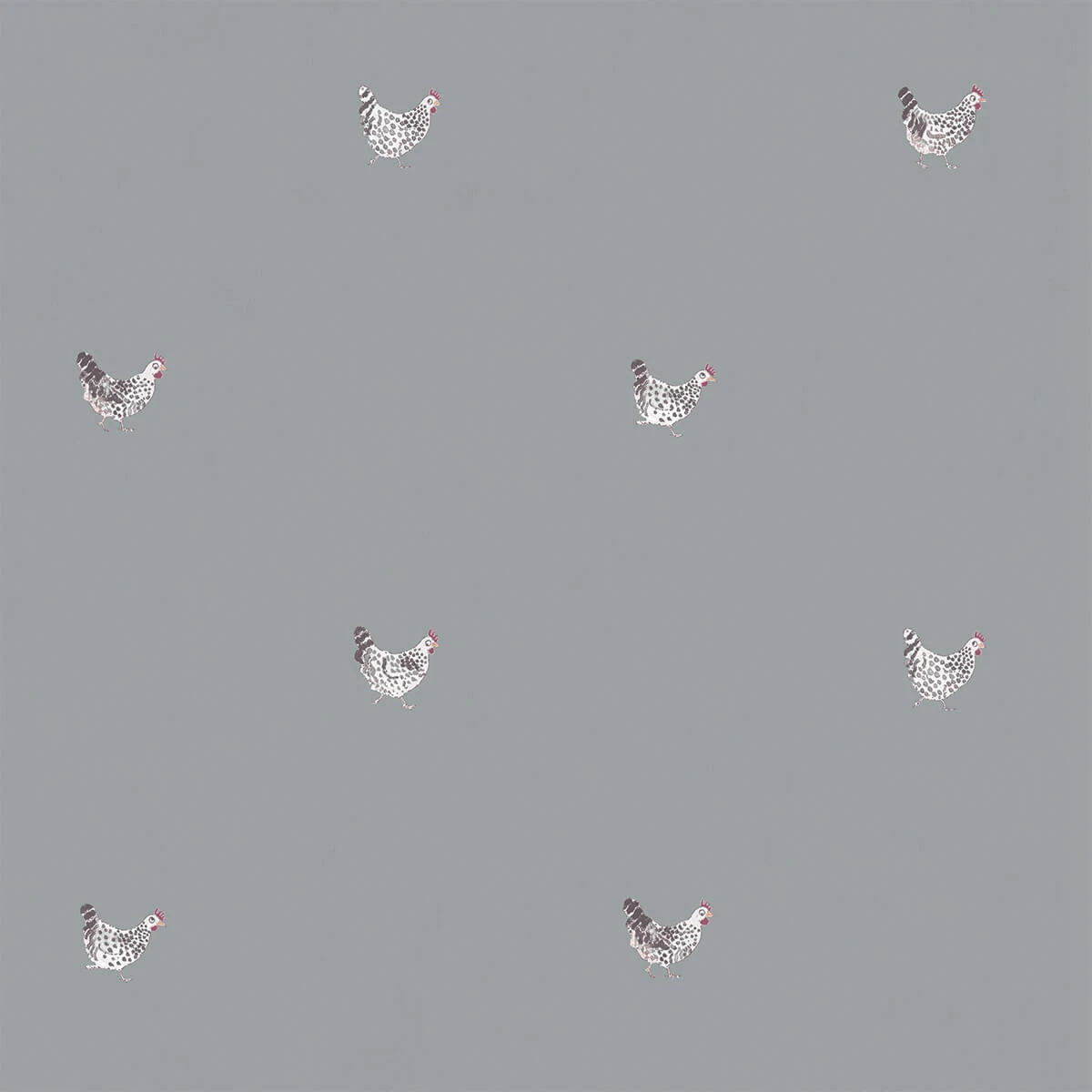 Chicken Pale Sage Blue Made To Measure Roman Blind - Image 2