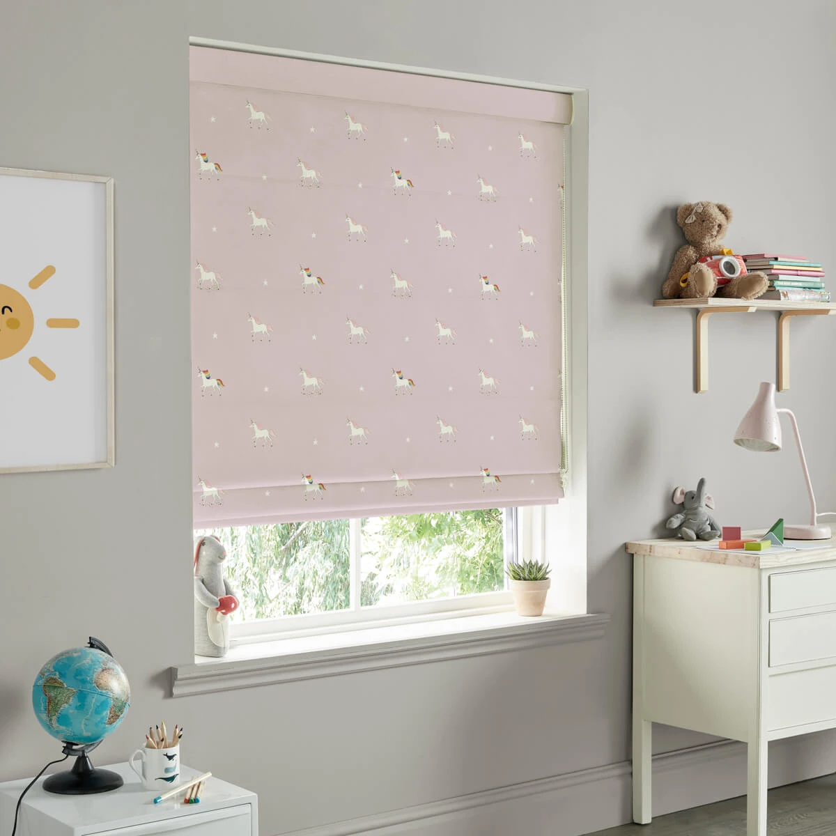Unicorn Soft Pink Made To Measure Roman Blind - Image 3