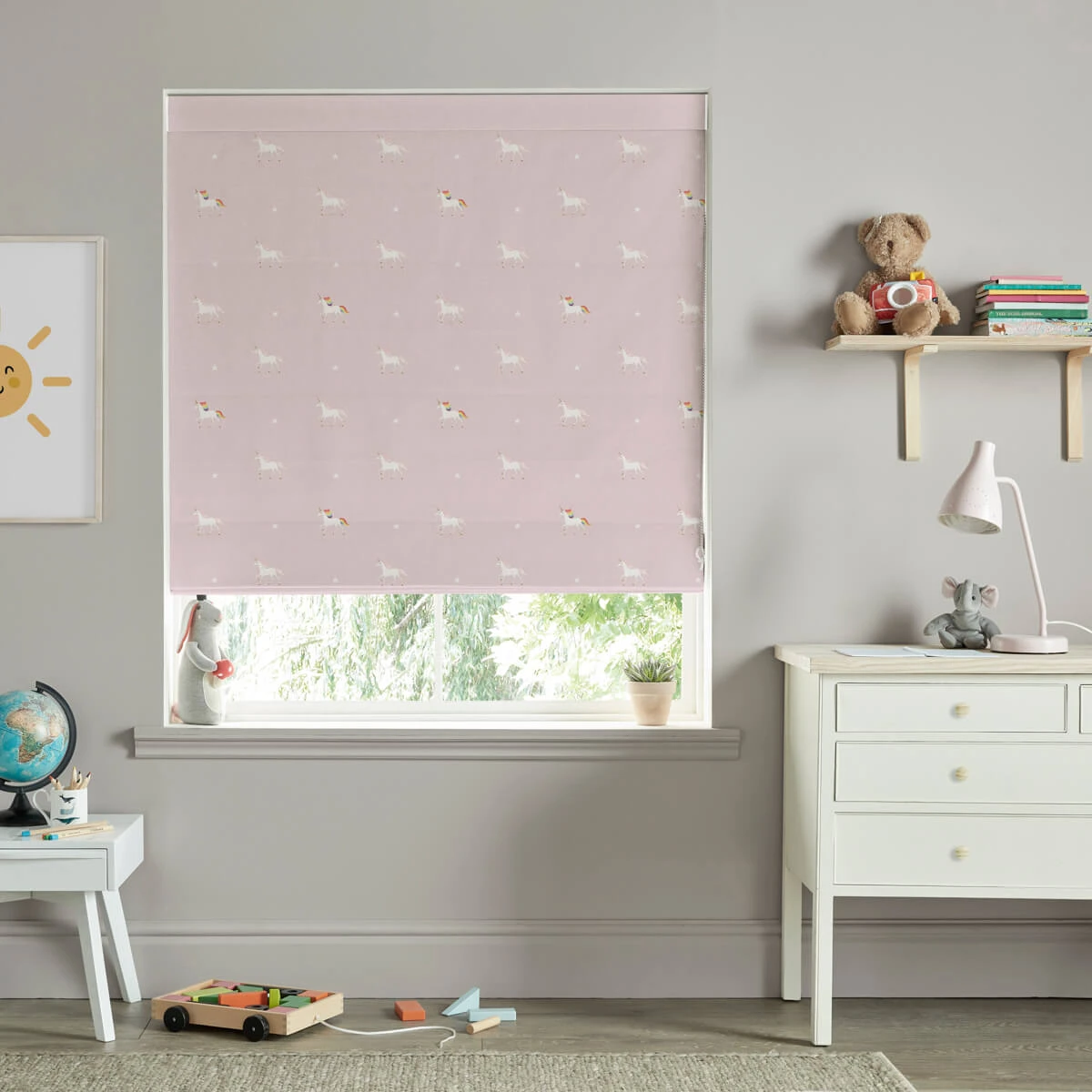 Unicorn Soft Pink Made To Measure Roman Blind