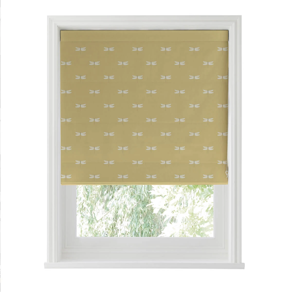 Dragonfly Deep Mustard Made To Measure Roman Blind - Image 4