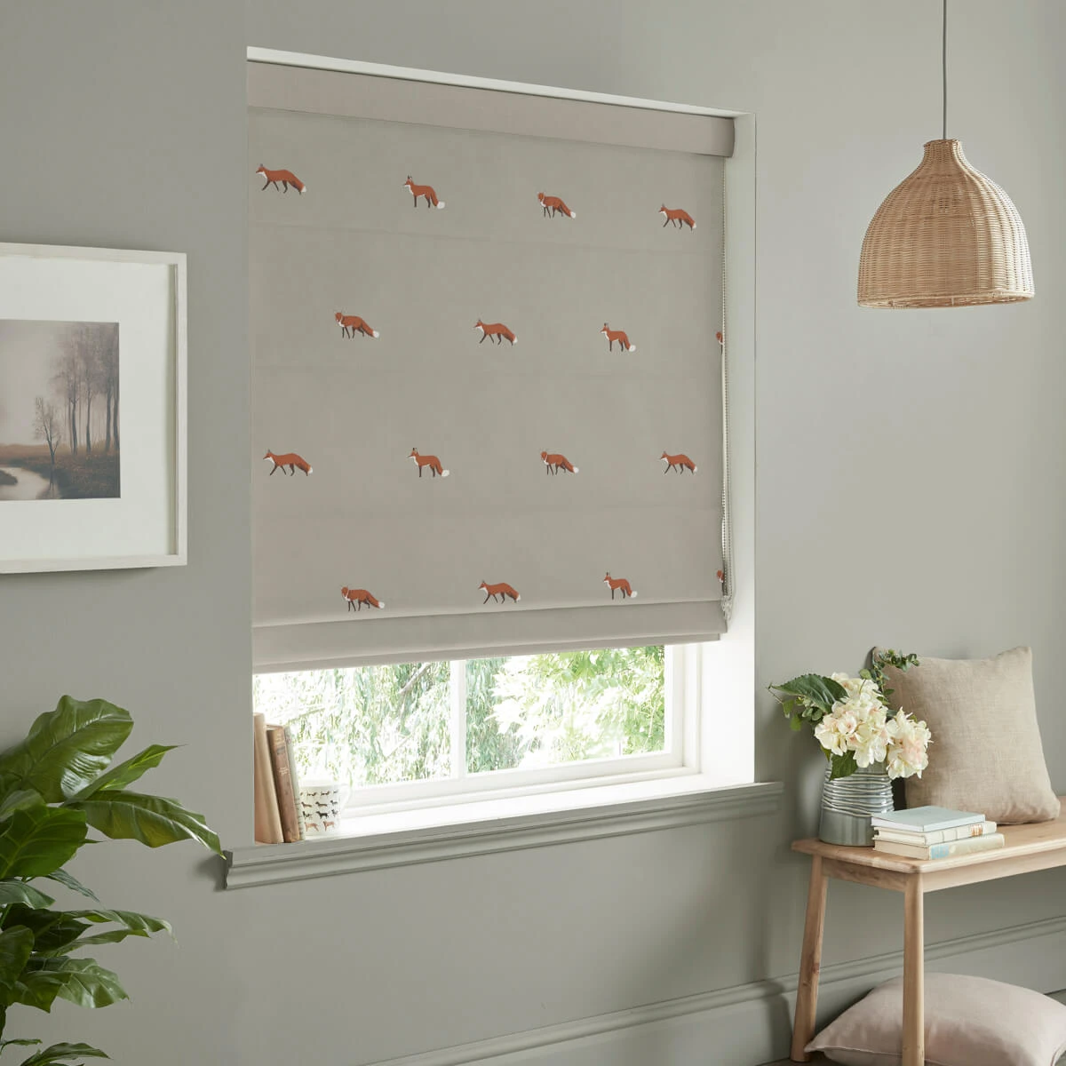 Foxes Soft Linen Made To Measure Roman Blind - Image 3
