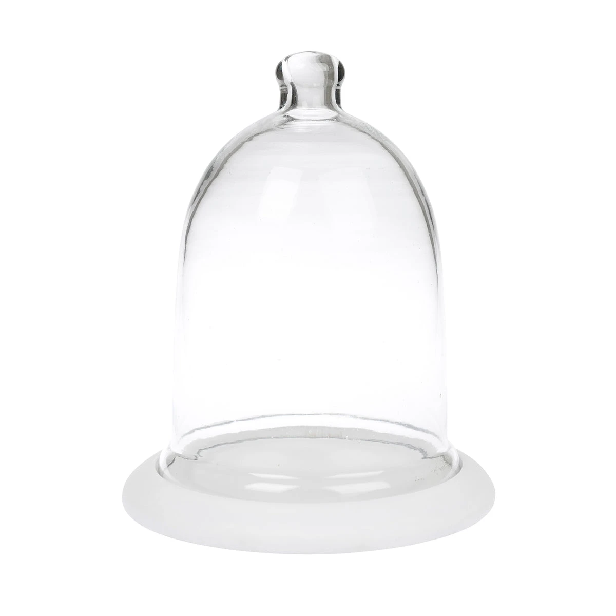 Glass Cloche With Wooden Base