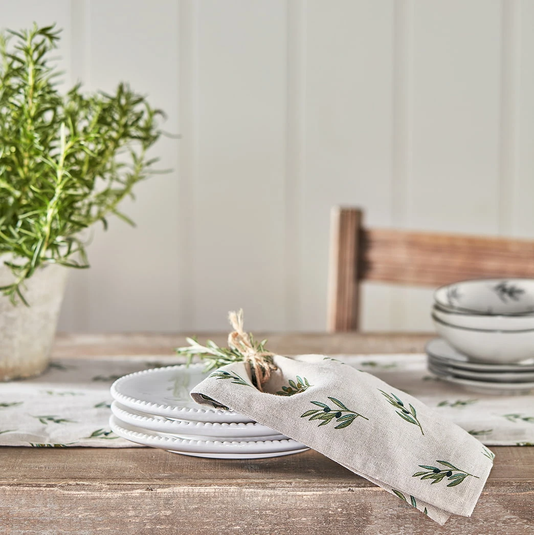 Olive Linen Napkins (Set Of 4)