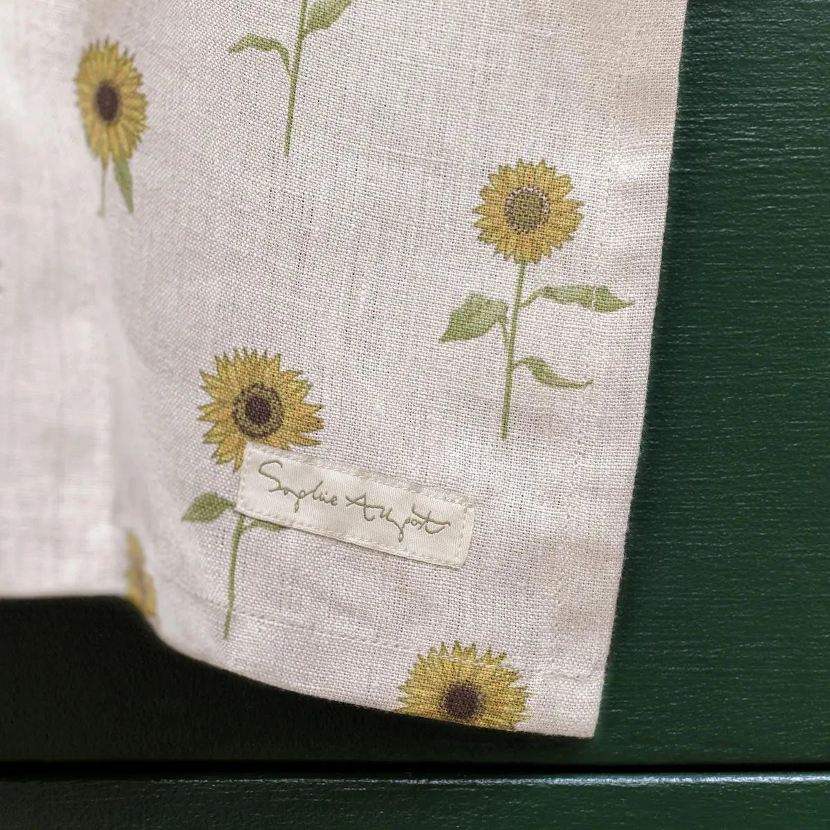 Sunflower Linen Tea Towel - Image 2