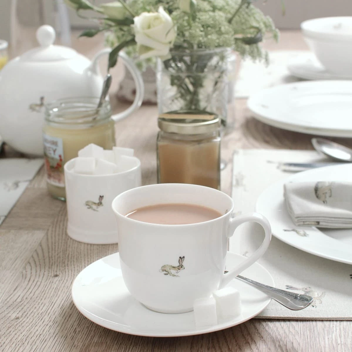 Hare Teacup & Saucer - Image 2