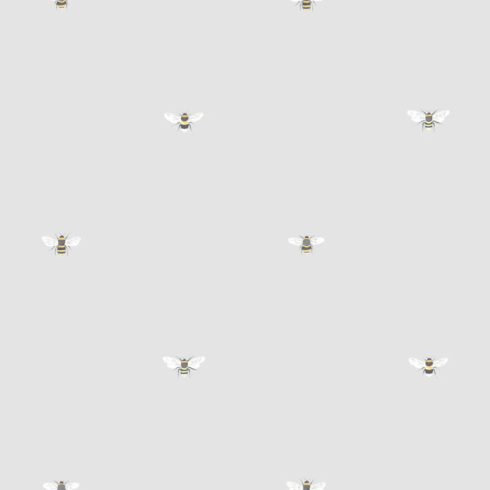 Bees Grey Wallpaper - Image 4