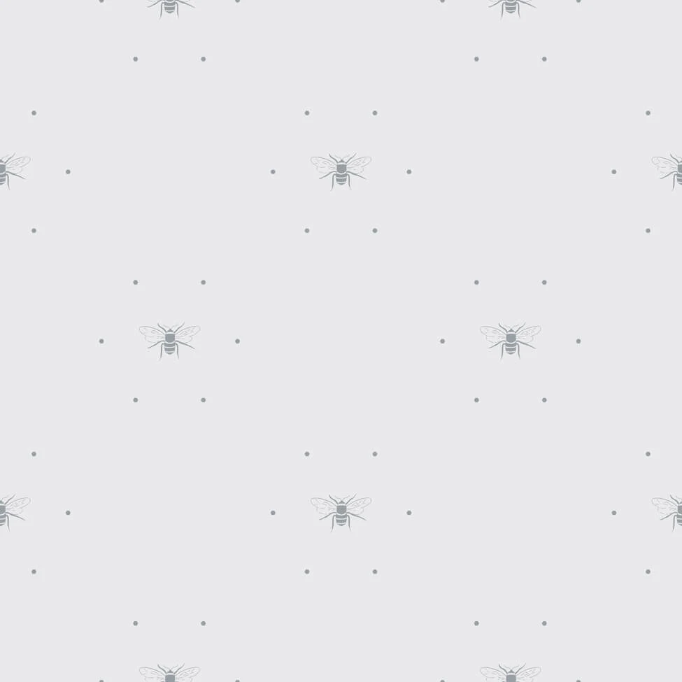 Bees Silhouette Grey Wallpaper - Image 4